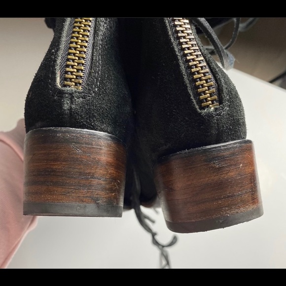 FREEBIRD WAGON TALL BLACK SUEDE BOOTS sz 7 - Picture 7 of 12